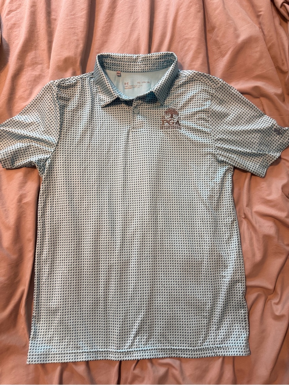 Under Armour Light Blue Micro Dot Performance Polo